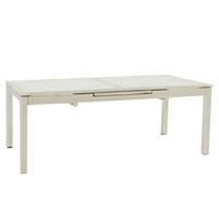 Tavolo polyrattan adila bianco ghiacciorett. cm 160/220x100h76 allungabile