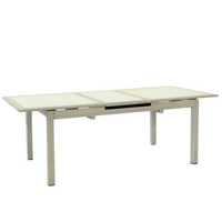 Tavolo polyrattan adila bianco ghiacciorett. cm 160/220x100h76 allungabile