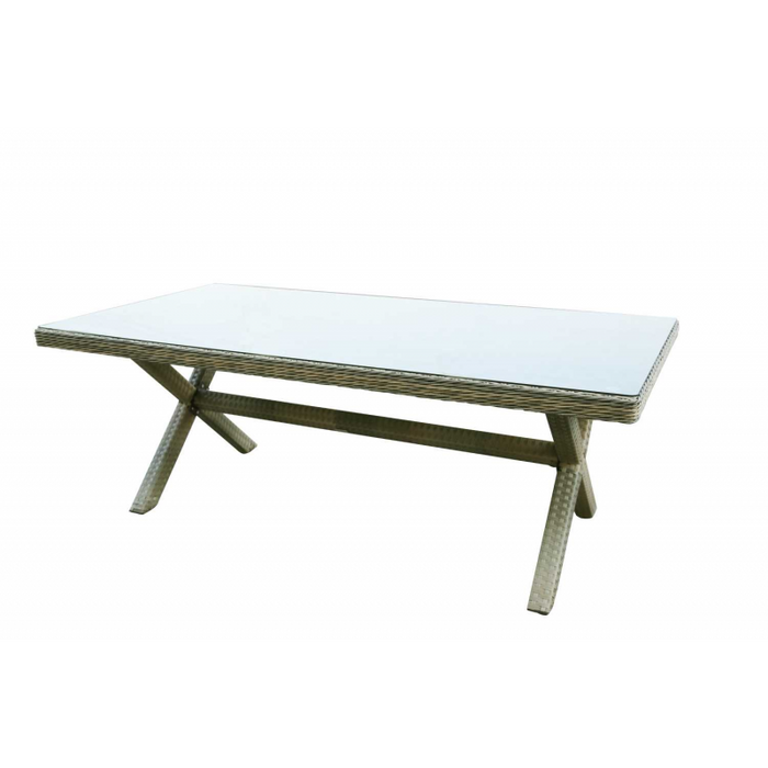 Tavolo polyrattan baltimora rettangolare cm200x100h72