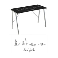 Tavolo Porta Pc Skyline Nero 80X50X74Cm Casacollection