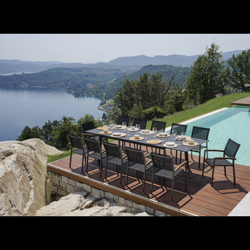 Tavolo Porto Ercole Allungabile 200/300 X 102 Cm - Allungo Centrale - Antracite Moia