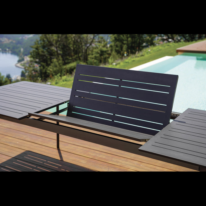 Tavolo Porto Ercole Allungabile 200/300 X 102 Cm - Allungo Centrale - Antracite Moia