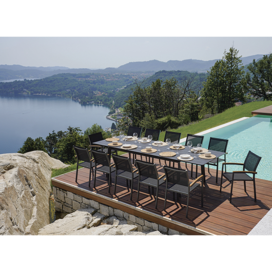 Tavolo Porto Ercole Allungabile 200/300 X 102 Cm - Allungo Centrale - Antracite Moia