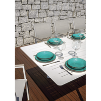 Tavolo Porto Ercole Allungabile 200/300 X 102 Cm - Allungo Centrale - Bianco Moia