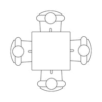 Tavolo Quadrato Carvel bianco frassinato: Eleganza e Stile Distintivo per Ogni Spazio 68x68x75H