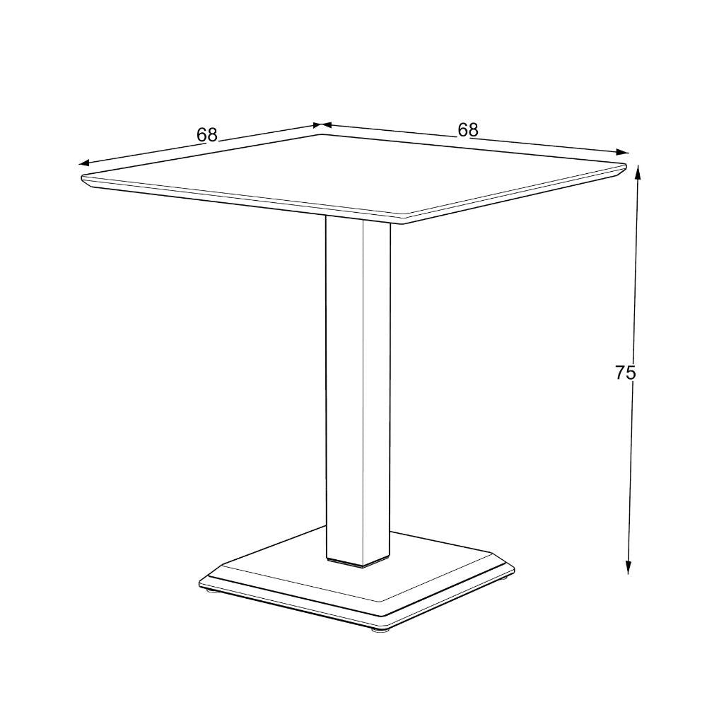 Tavolo Quadrato Carvel grigio cemento: Eleganza e Stile Distintivo per Ogni Spazio 68x68x75H