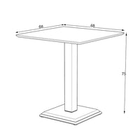 Tavolo Quadrato Carvel grigio cemento: Eleganza e Stile Distintivo per Ogni Spazio 68x68x75H