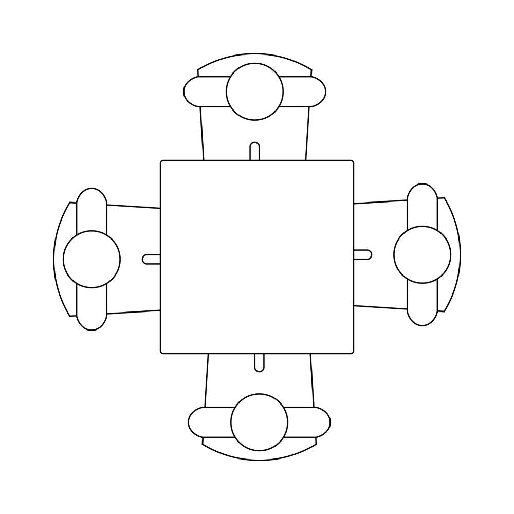 Tavolo Quadrato Carvel grigio cemento: Eleganza e Stile Distintivo per Ogni Spazio 68x68x75H