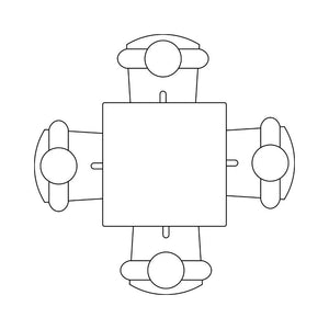 Tavolo Quadrato Carvel grigio cemento: Eleganza e Stile Distintivo per Ogni Spazio 68x68x75H