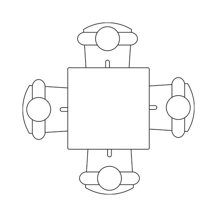 Tavolo Quadrato Carvel grigio cemento: Eleganza e Stile Distintivo per Ogni Spazio 68x68x75H