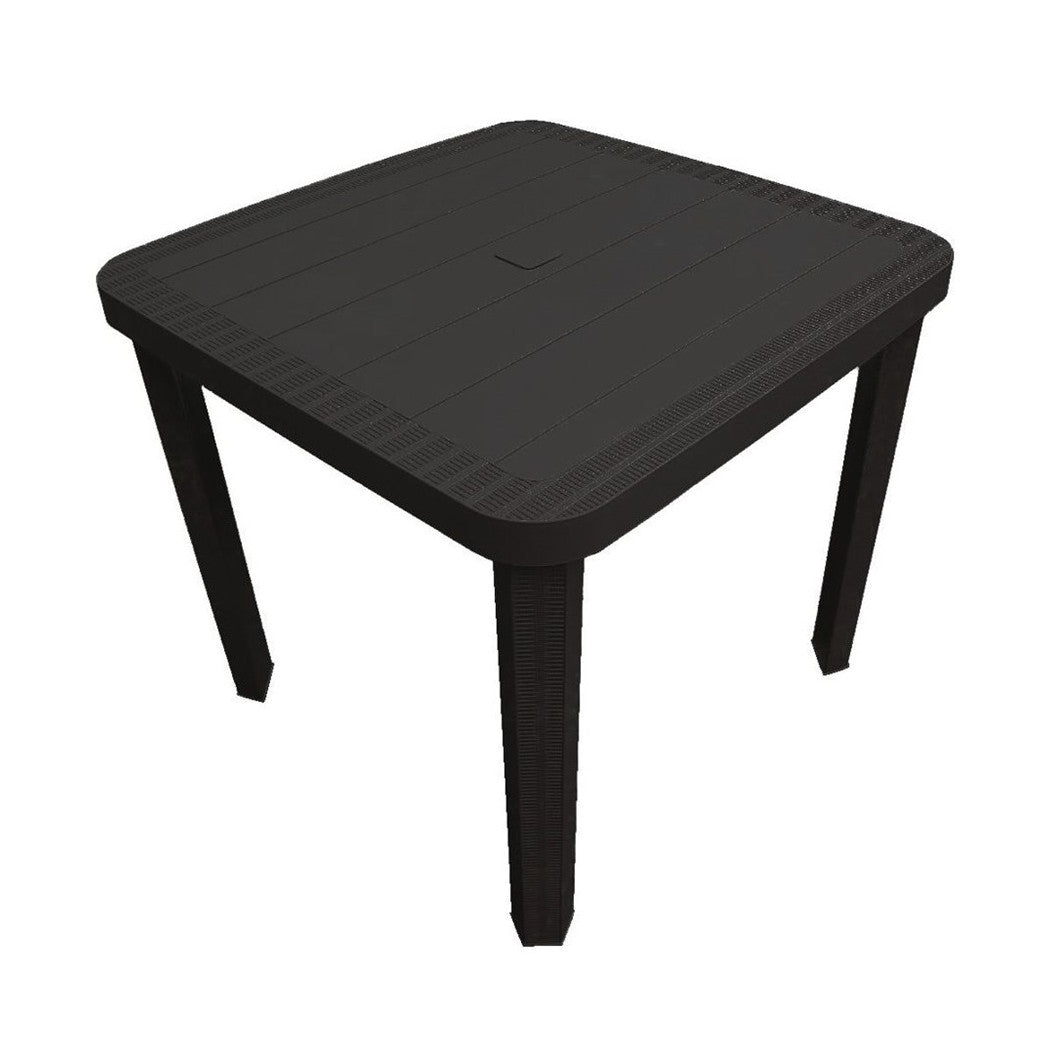 Trade Shop - Tavolo Quadrato Da Giardino 80x80x73hcm In Plastica Arredo Spazio Esterno 235420 -