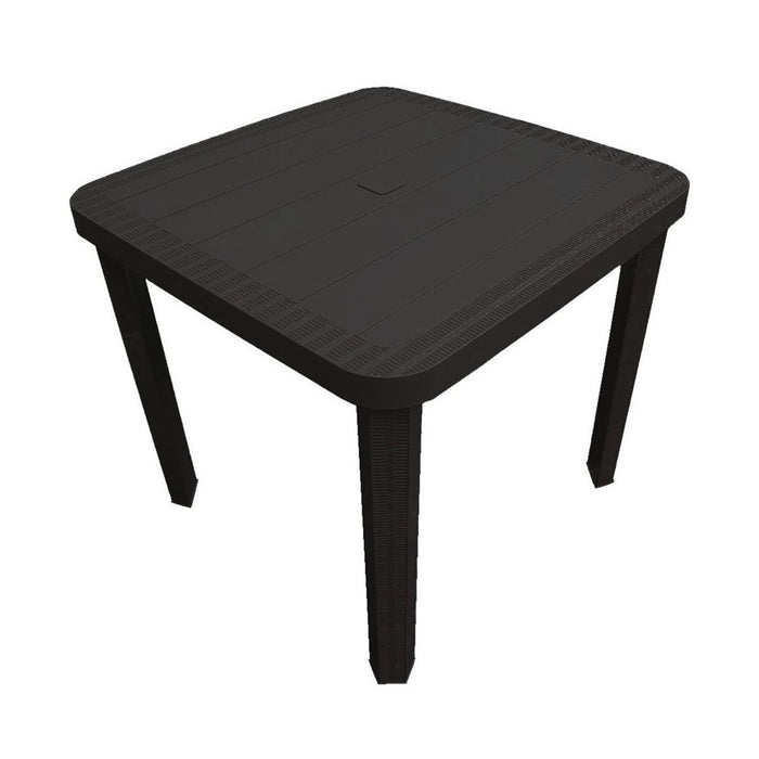 Trade Shop - Tavolo Quadrato Da Giardino 80x80x73hcm In Plastica Arredo Spazio Esterno 235420 -