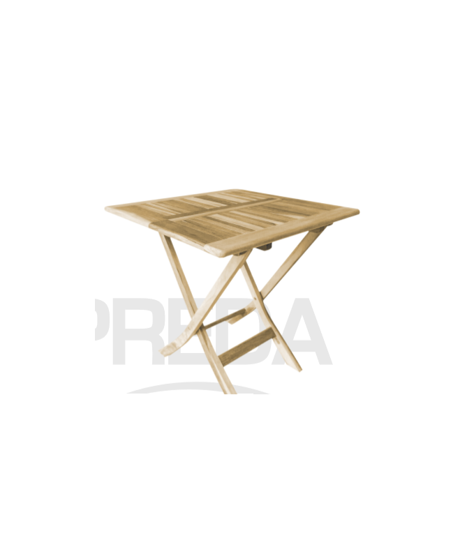 TAVOLO quadrato in TEAK pieghevole 70x70 cm