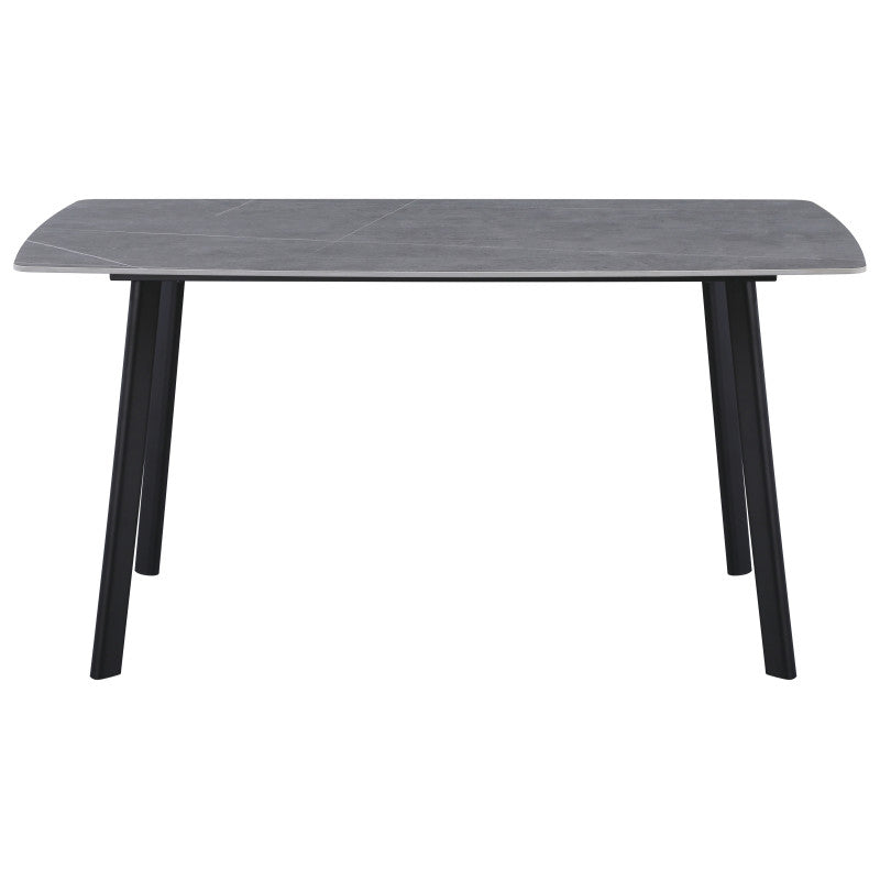 Tavolo Quincy Dimensione 150x85x75 Top In Ceramica Amica Grigio Opaco