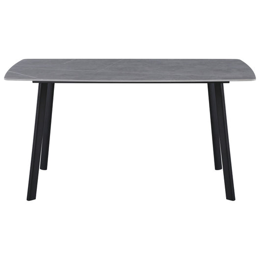 Tavolo Quincy Dimensione 150x85x75 Top In Ceramica Amica Grigio Opaco