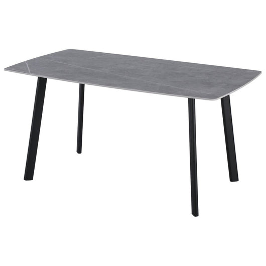 Tavolo Quincy Dimensione 150x85x75 Top In Ceramica Amica Grigio Opaco