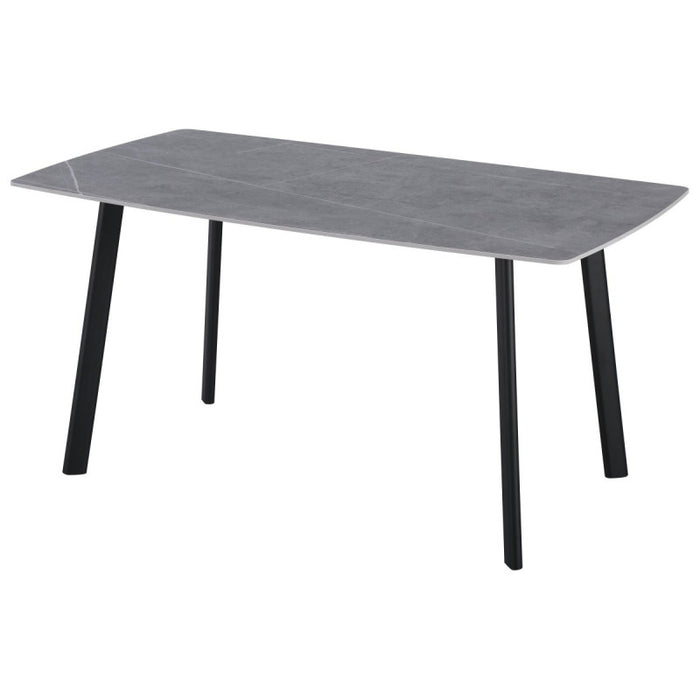 Tavolo Quincy Dimensione 150x85x75 Top In Ceramica Amica Grigio Opaco