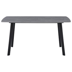 Tavolo Quincy Dimensione 150x85x75 Top In Ceramica Amica Grigio Opaco