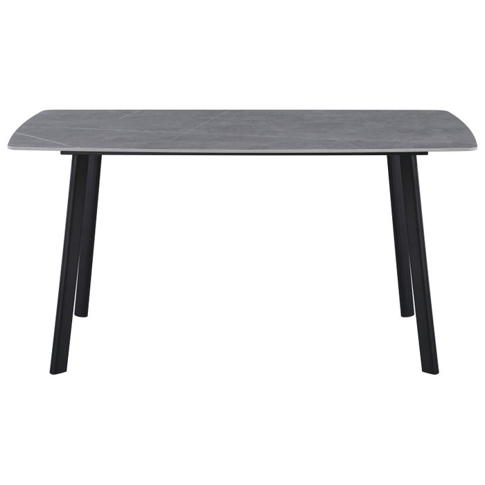 Tavolo Quincy Dimensione 150x85x75 Top In Ceramica Amica Grigio Opaco