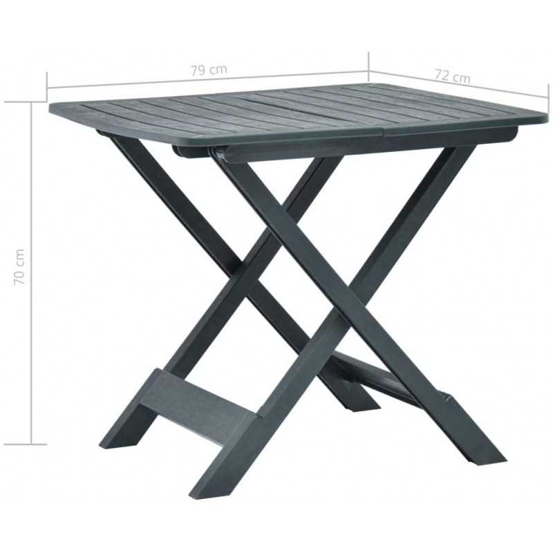 Tavolo Resina Pieghevoletevere Verde 79X72 Progarden