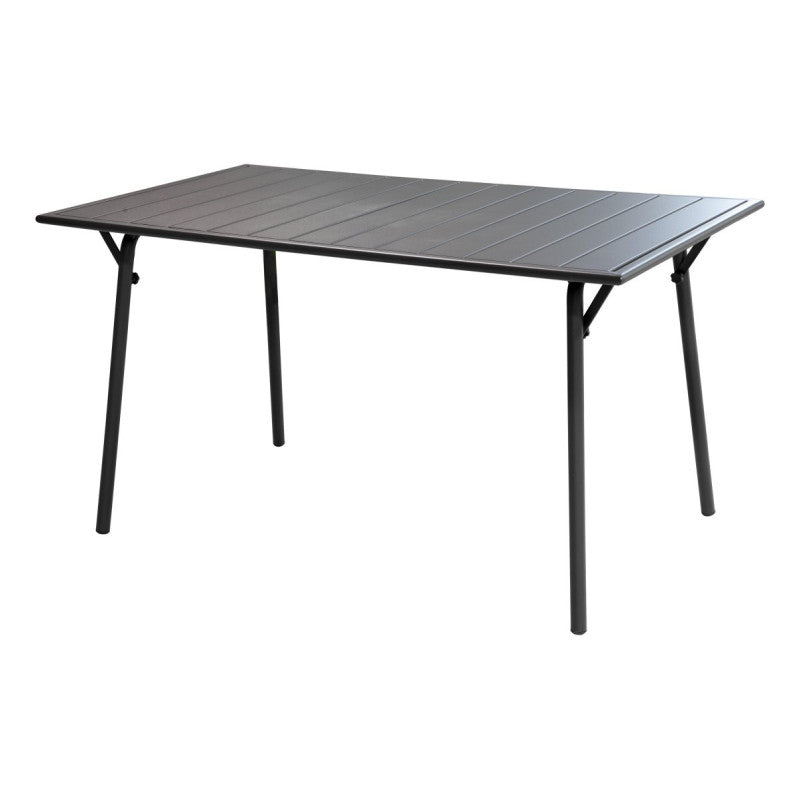 Tavolo Rettangolare 140x80 Acciaio Grigio Scuro