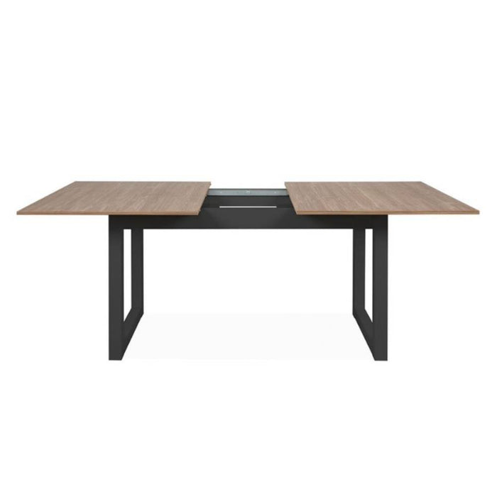 Tavolo allungabile Austin80A piano color legno e gambe antracite 160x90x75