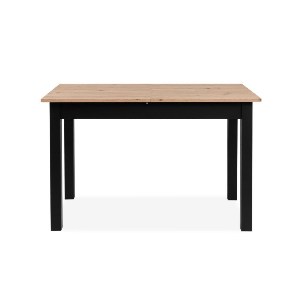 Tavolo rettangolare allungabile rovere e nero Coburg120 120x70x76,5