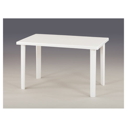 Trade Shop - Tavolo Rettangolare Da Giardino 120x70cm Bianco Perfetto Per Spazio Esterno 016301 -        