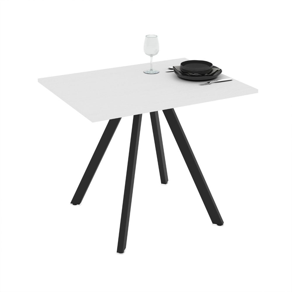 Tavolo rettangolare Fisso bianco frassinato Lucas: Eleganza e Stile 90x70x75H