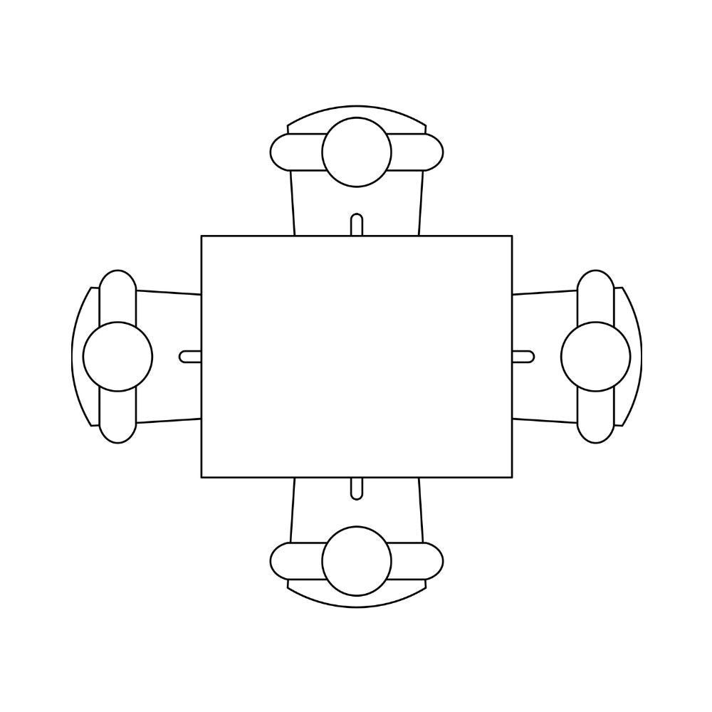 Tavolo rettangolare Fisso grigio cemento Lucas: Eleganza e Stile 90x70x75H
