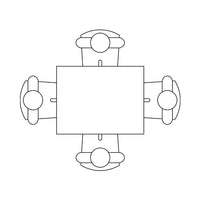 Tavolo rettangolare Fisso grigio cemento Lucas: Eleganza e Stile 90x70x75H