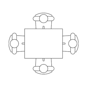 Tavolo rettangolare Fisso grigio cemento Lucas: Eleganza e Stile 90x70x75H