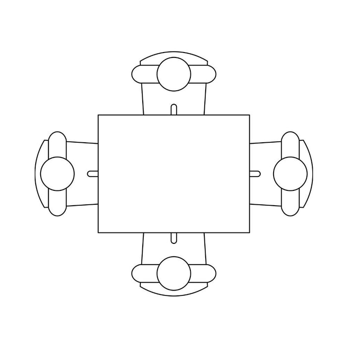Tavolo rettangolare Fisso grigio cemento Lucas: Eleganza e Stile 90x70x75H