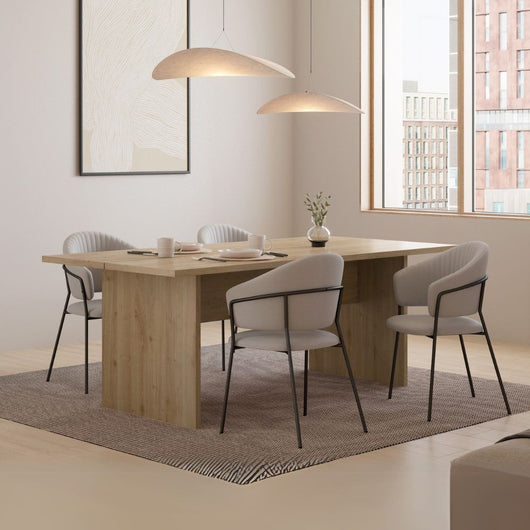 Tavolo rettangolare fisso Loana rovere cadiz 200x100x75H