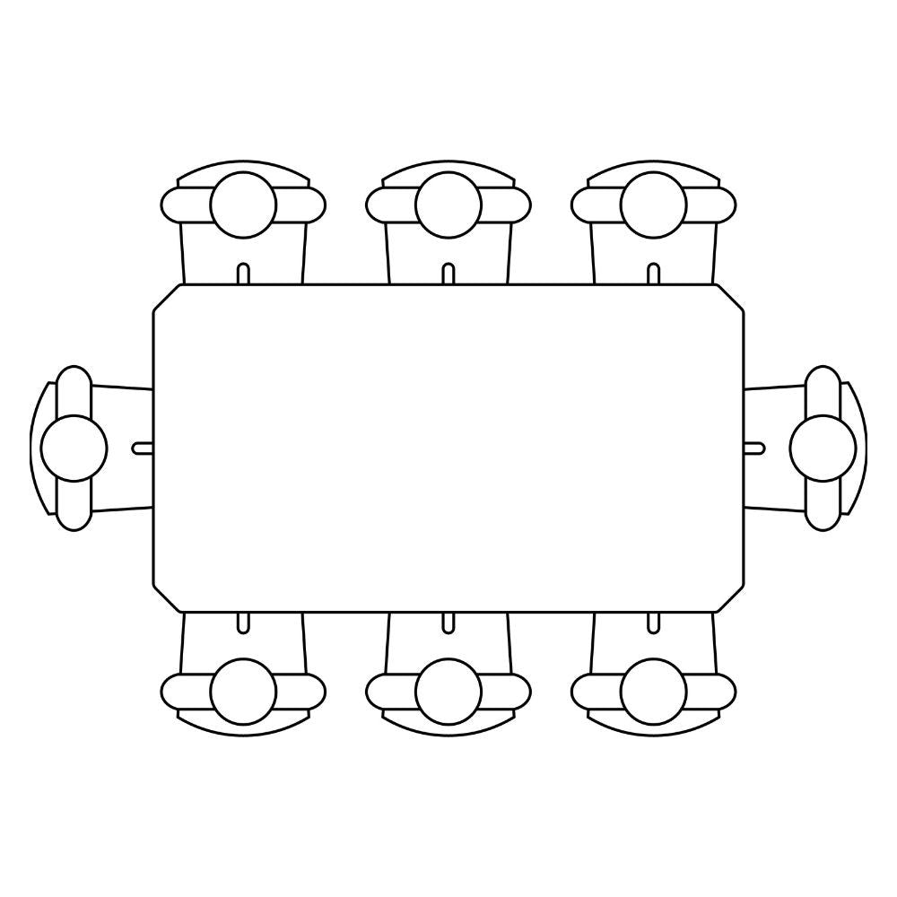 Tavolo rettangolare fisso Opera effetto marmo bianco opaco 180x100x76H
