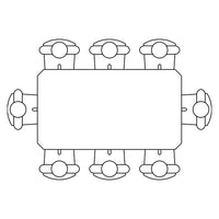 Tavolo rettangolare fisso Opera effetto marmo bianco opaco 180x100x76H