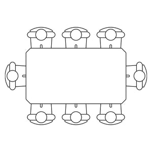 Tavolo rettangolare fisso Opera effetto marmo bianco opaco 180x100x76H