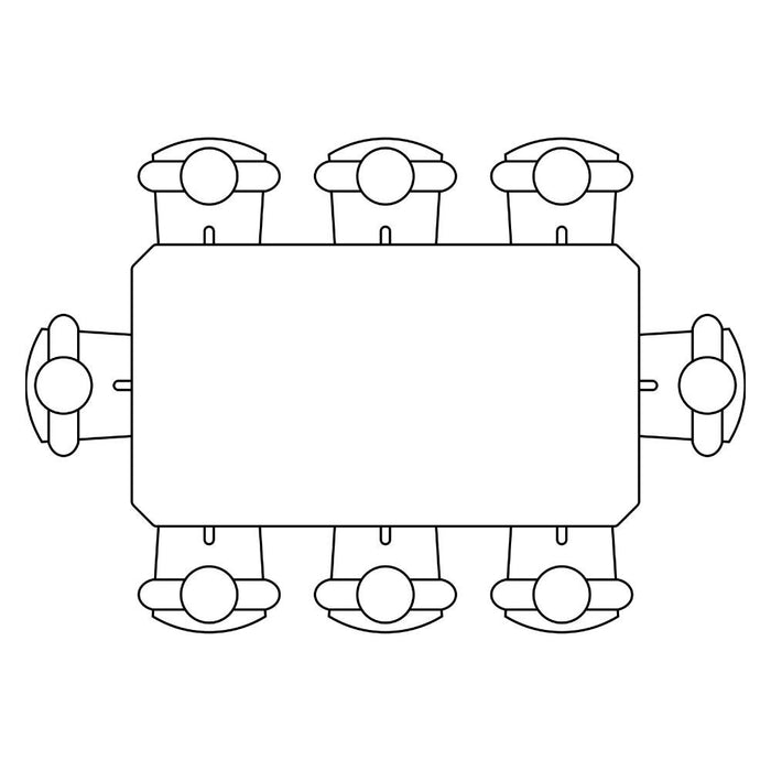 Tavolo rettangolare fisso Opera effetto marmo bianco opaco 180x100x76H