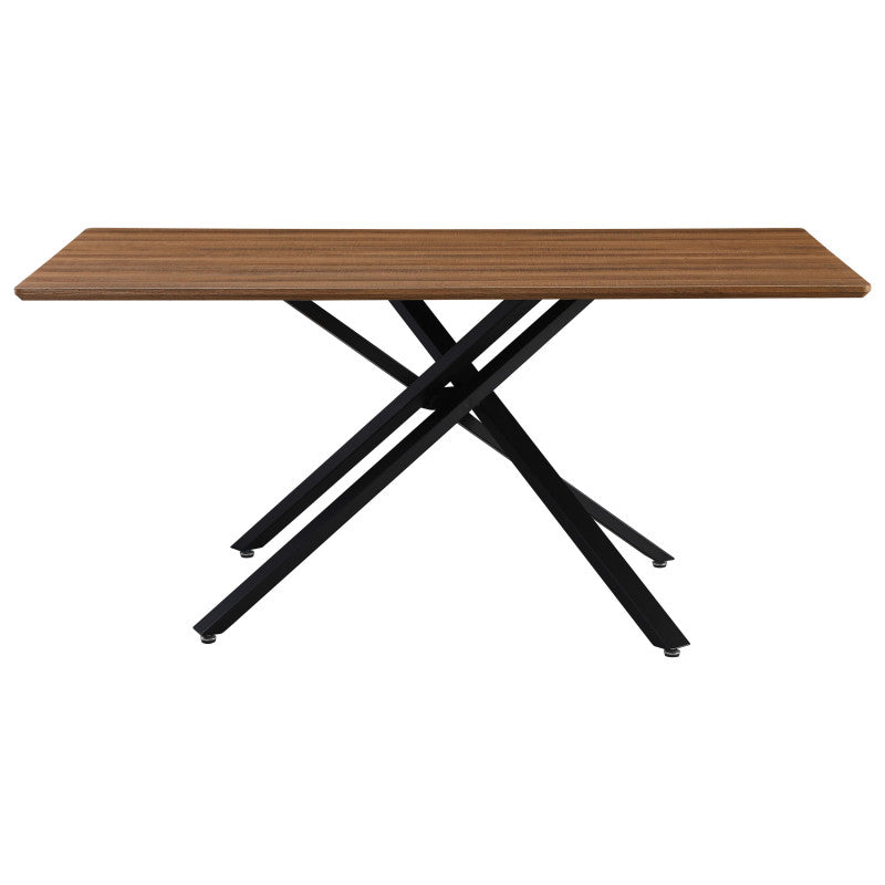 Tavolo Rettangolare Jasper 160x90x75 Top Noce + Gambe Nere