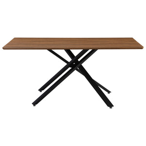 Tavolo Rettangolare Jasper 160x90x75 Top Noce + Gambe Nere