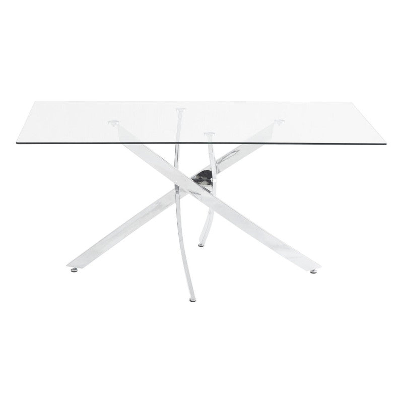 Tavolo Rettangolare Marley 160x90x75 Gambe Cromate