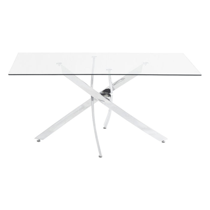 Tavolo Rettangolare Marley 160x90x75 Gambe Cromate