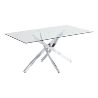 Tavolo Rettangolare Marley 160x90x75 Gambe Cromate