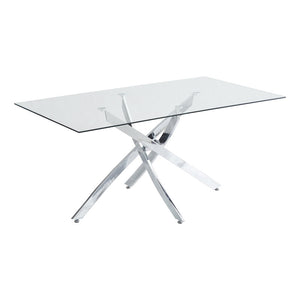 Tavolo Rettangolare Marley 160x90x75 Gambe Cromate