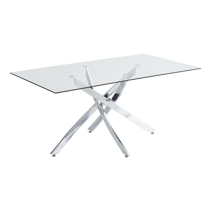 Tavolo Rettangolare Marley 160x90x75 Gambe Cromate