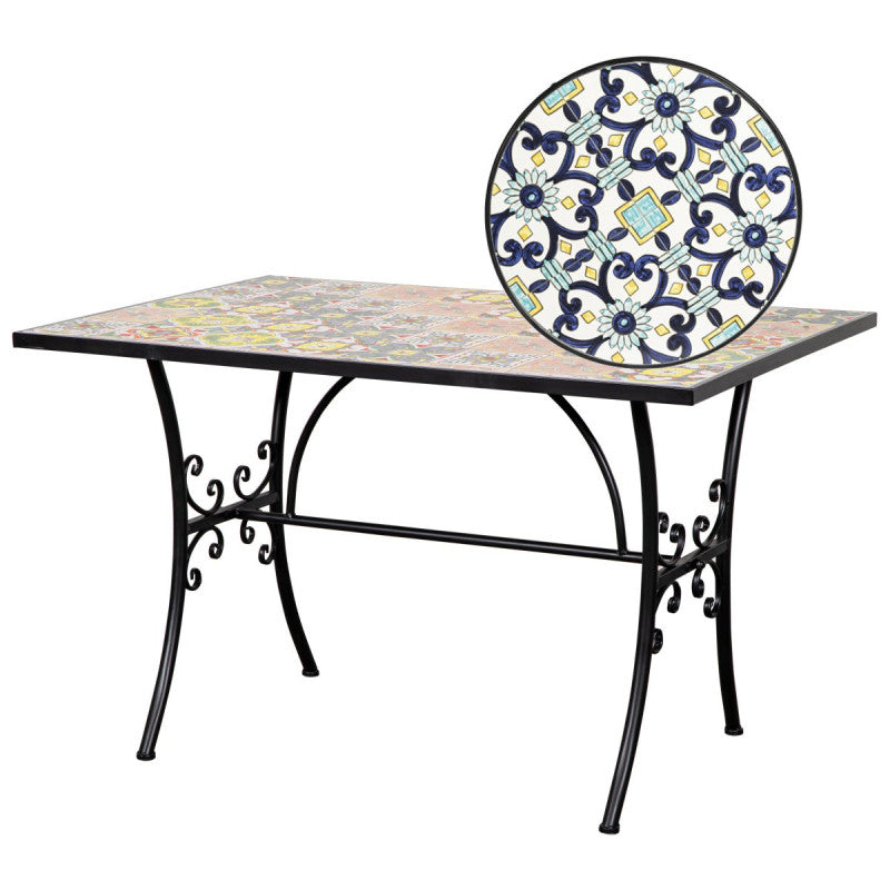 Tavolo Rettangolare Modica Blu