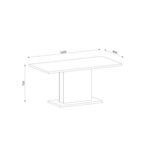 Tavolo rettangolare Follow162 160x80x76h colore rovere