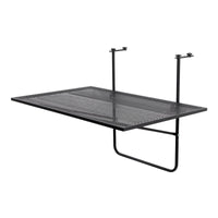 Tavolo Ribaltabile Da Balcone Giobbe Nero 70x45x52cm