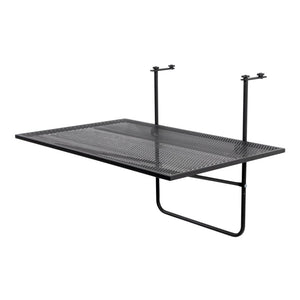 Tavolo Ribaltabile Da Balcone Giobbe Nero 70x45x52cm