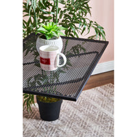 Tavolo Ribaltabile Da Balcone Giobbe Nero 70x45x52cm